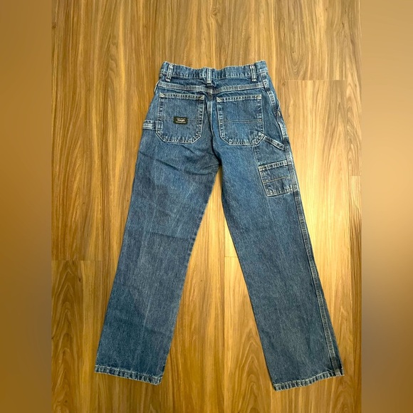 Wrangler boys Blue Straight-Leg cargo Jeans size 12 Slim - Picture 1 of 6